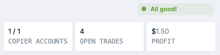 Real-time account trading monitor